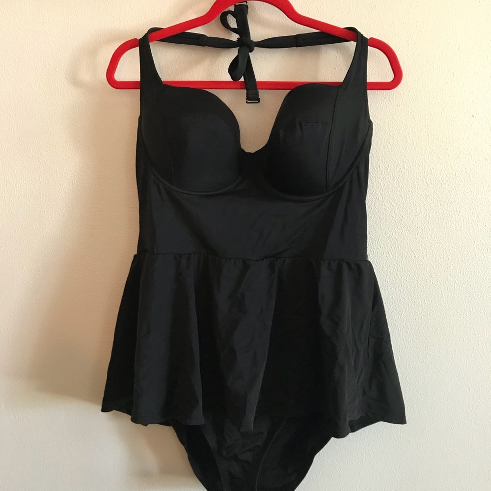 One piece black Torrid swimsuit